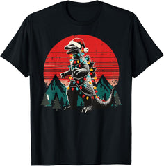 Japanese Monster Christmas Lights  Xmas Men Women graphic T-Shirt funny santa
