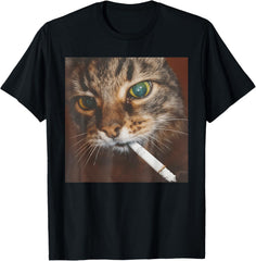 Funny Smoking Cat,Cat Meme, Cat Lover T-Shirt