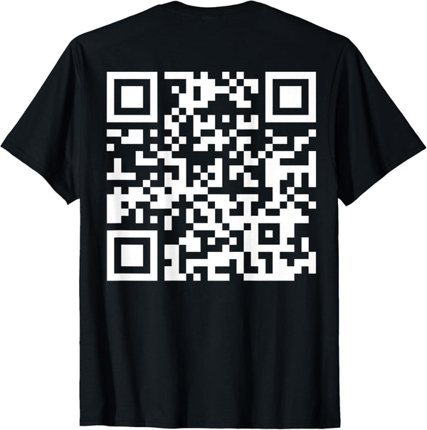 (On Back) Funny QR FK Off Code Saying Quote for Men Women T-Shirt