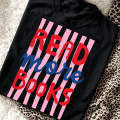 Bookish T Shirt Women Read More Books Graphic Tee Cute Book Lover Gift Top Librarian Bookworm Tshirt