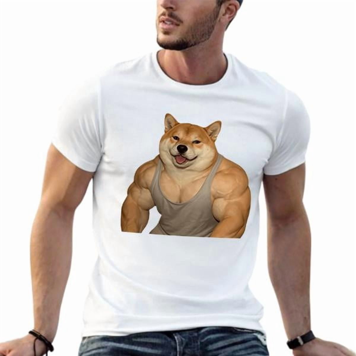 Buff Dog Mode Activated ,Buff Shiba Inu Tee - The Ultimate Gym Bro Meme Shirt,Shiba Inu Who Hits The Gym Funny T-Shirt