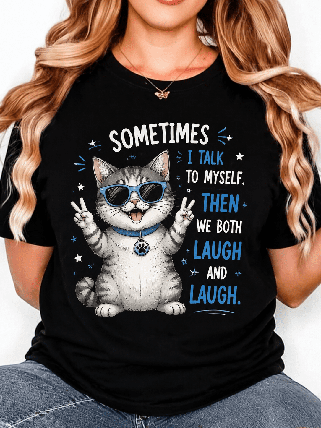 Casual Elegant Cartoon Cat With Fashion Glasses & Bell Graphic 1 Pcs Women's Plus Size T-Shirt Funny Oversized Graphic Short Sleeve Tee Novelty 100% cotton Shirt Casual Crew Neck Top 220g