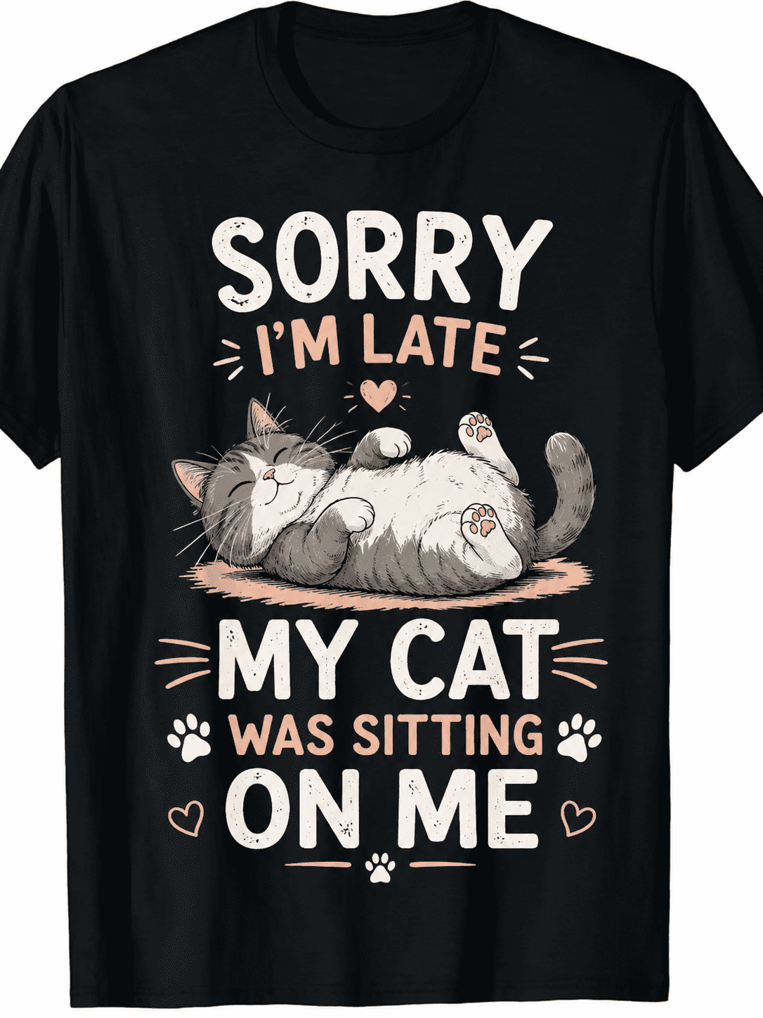 Cat Shirts for Men Women - Funny Cat Shirts for Cat Dad Mom T-Shirt.jpgSame style for men and women  summer short-sleeved printed T-shirt pure 220G