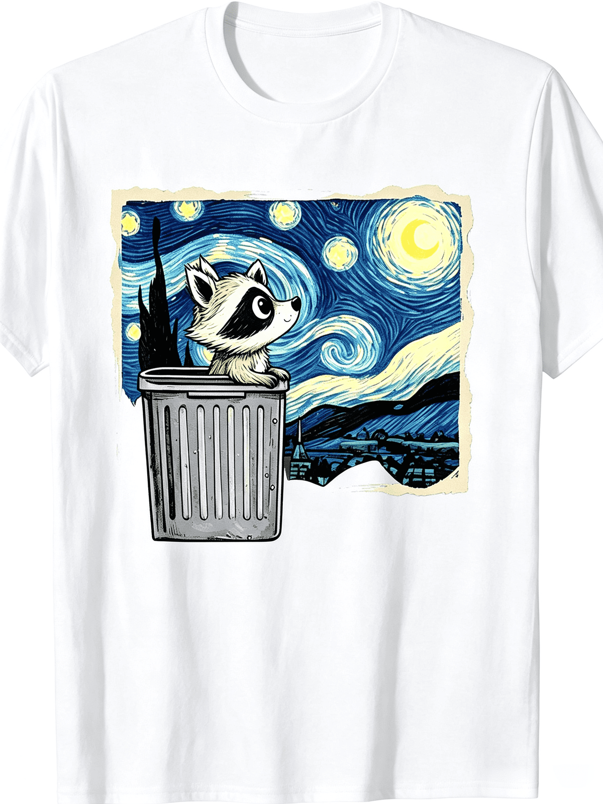 Cute Raccoon Starry Sky Panda T-Shirt
