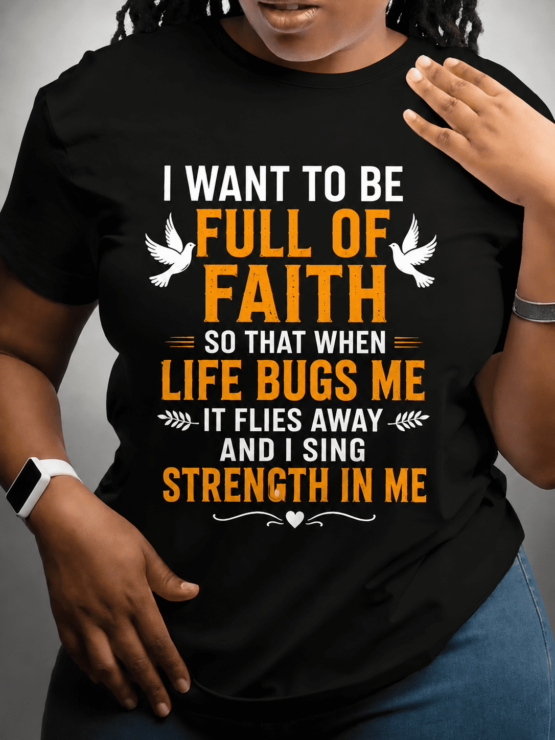 Faith Filled Christian T-Shirt for Women, Inspirational Religious Graphic Tee, Encouragement Faith Based Shirt
