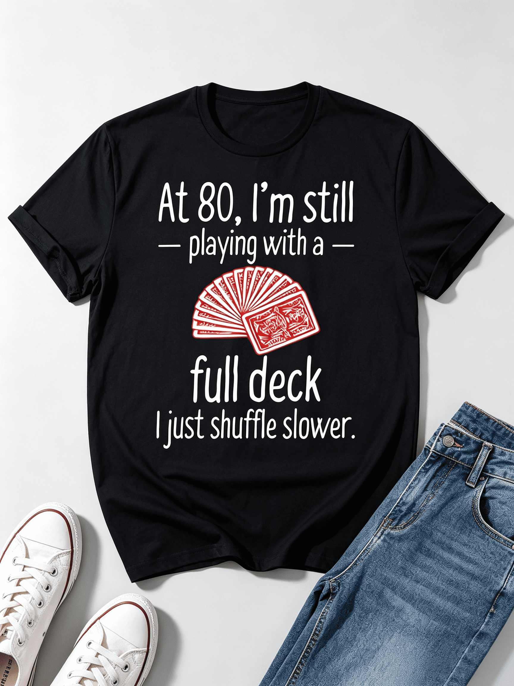 Funny 80th Birthday Gift T-Shirt for Men & Women - 80 Year Old Milestone Card Design