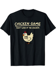 Funny Chicken Graphic T Shirt for Men Women, Cute Cartoon Farm Animal Humor Tee, Casual Short Sleeve Cotton Shirt for Everyday Wear