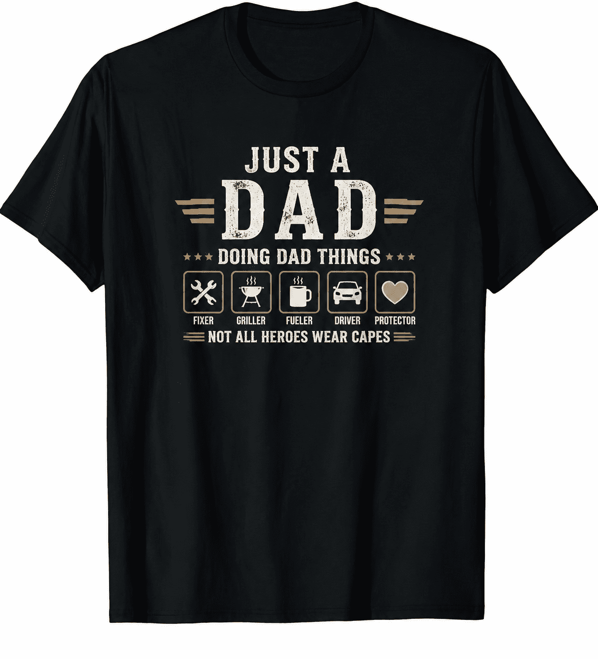Funny Dad Graphic T-Shirt – Just a Dad Doing Dad Things Retro Vintage Style Father’s Day Gift Tee for Men