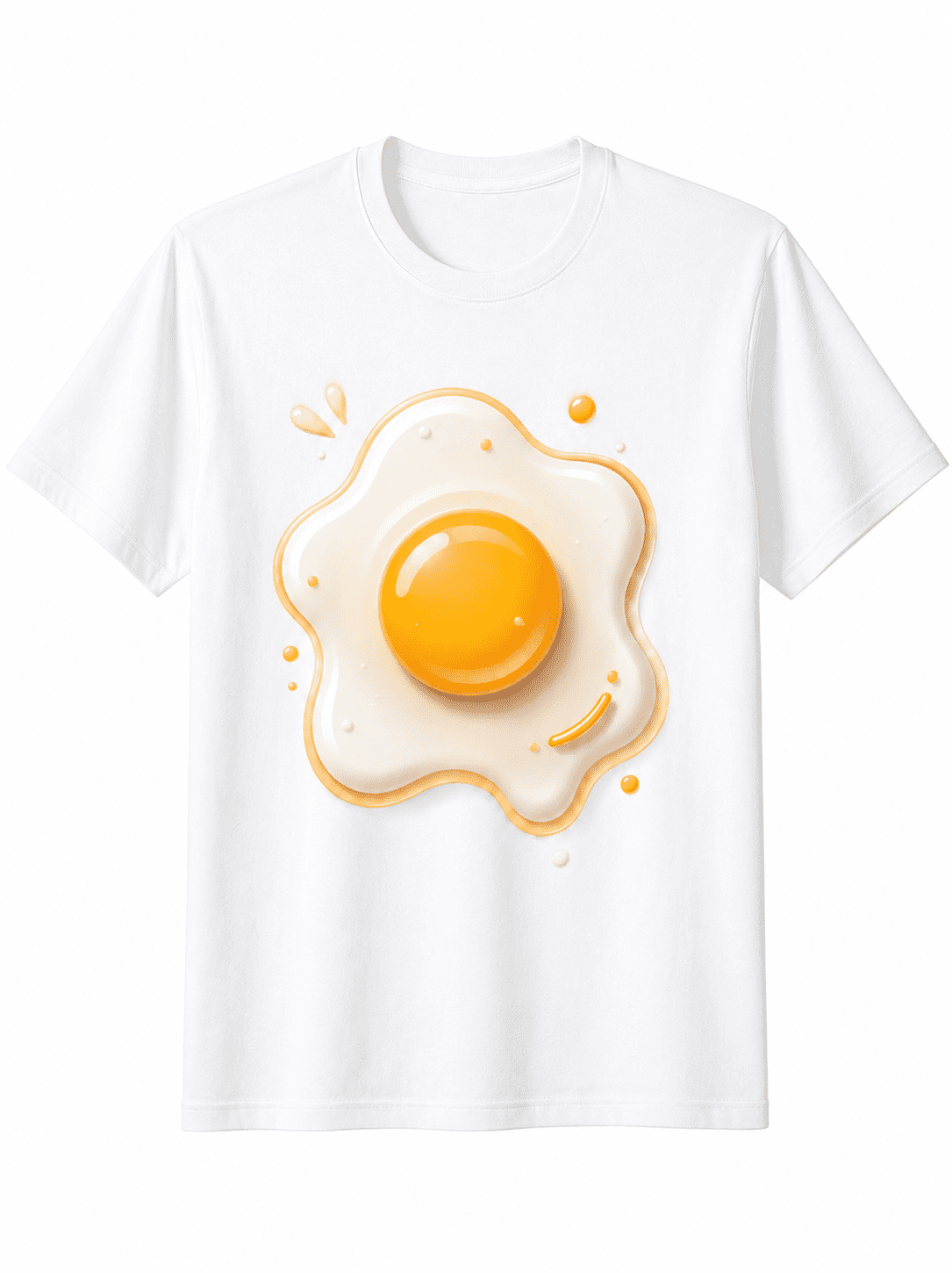 Funny Fried Egg Graphic T-Shirt for Men and Women, Casual Short Sleeve Crew Neck Novelty Tee