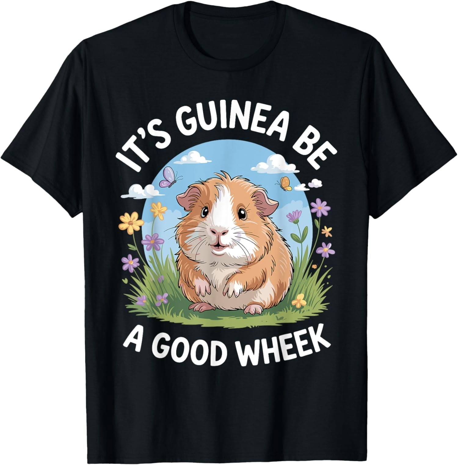 Funny Guinea Pig Art Cute Guinea Pig Lovers Unisex T-Shirt