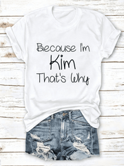 Funny Name Statement Graphic T‑Shirt for Women, Casual Slogan Short Sleeve Crewneck Tee
