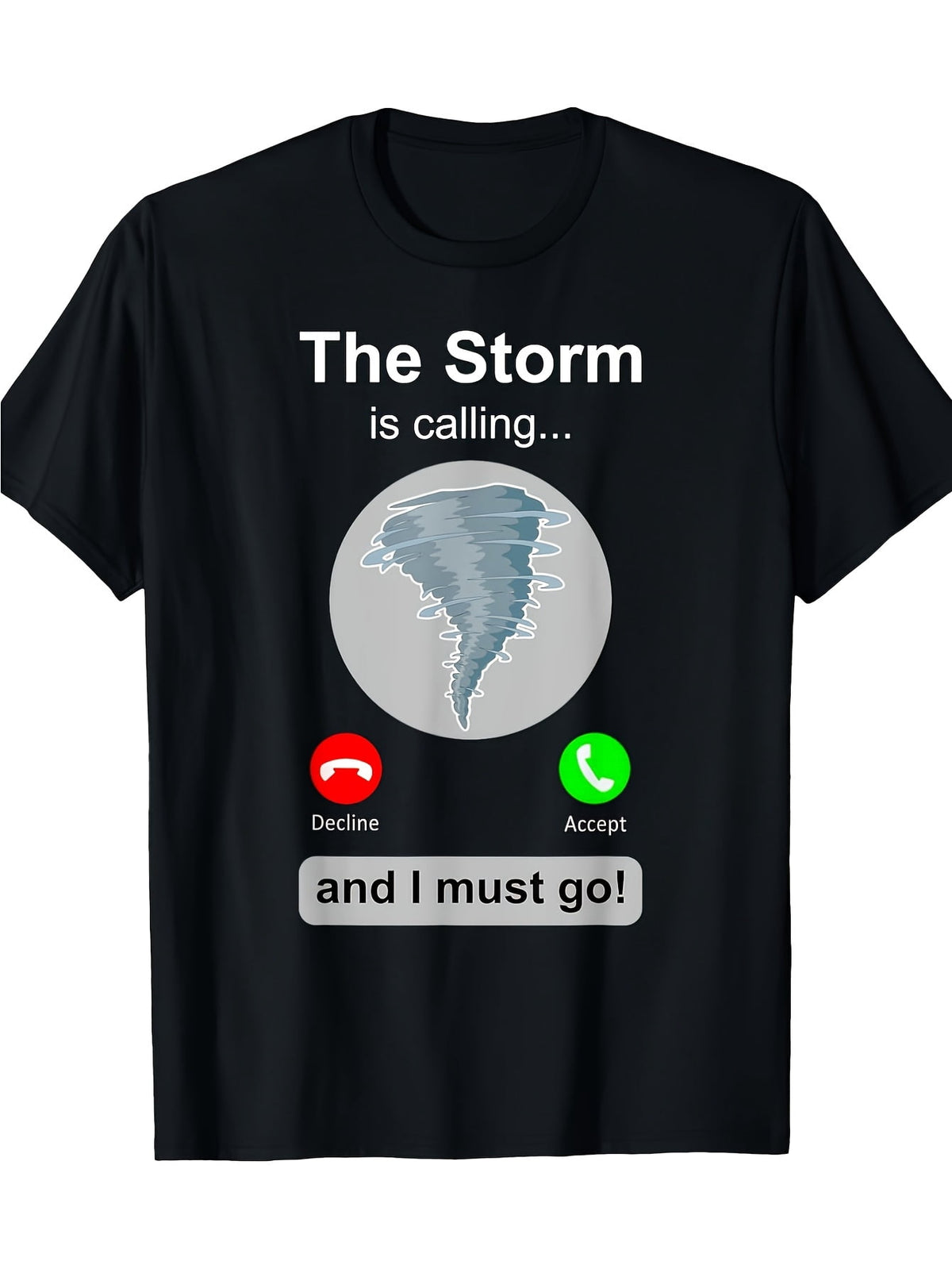 Funny Tornado Chaser T-Shirt with Tornado& Tornado Warning Graphic - Crew Neck Tee for Men& Women, Casual Wear Tornado Lover Gift