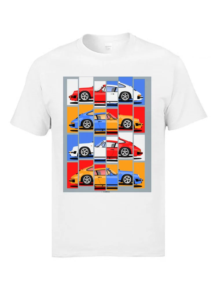 Japanese T-Shirts Car Styling Cool Men's T Shirt Plus Size Europe Tshirts Top Quality Brand Clothing Shirts Cotton Tee-Shirt