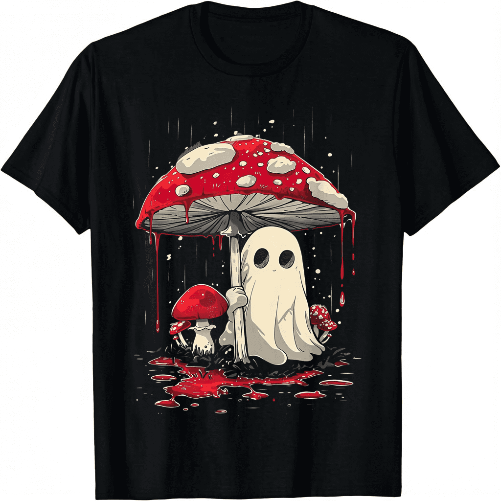 Halloween Shirt Ghost Mushroom Spooky T-Shirt