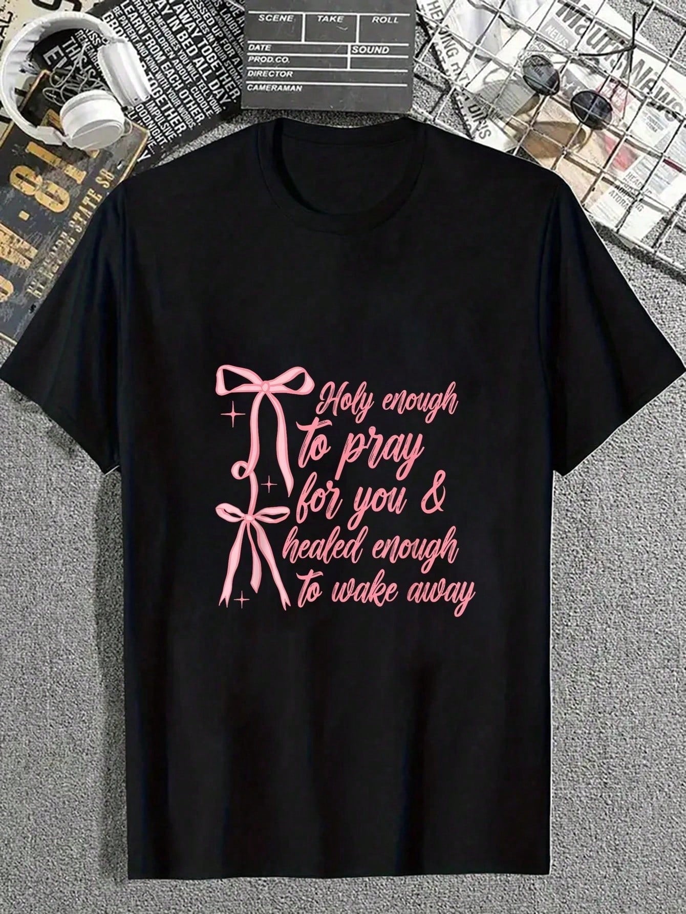 Holy Enough To Pray For You & Healed Enough To Walk Away T-Shirt Women's Graphic Tee Summer Outfits
