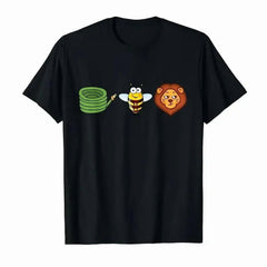 Hose Bee Lion Mens T Shirts Cotton Short Sleeve T-Shirt Crew Neck Tees Casual Shirt