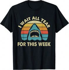 I Wait All Year For This Week - Shark Lover Ocean Wildlife T-Shirt