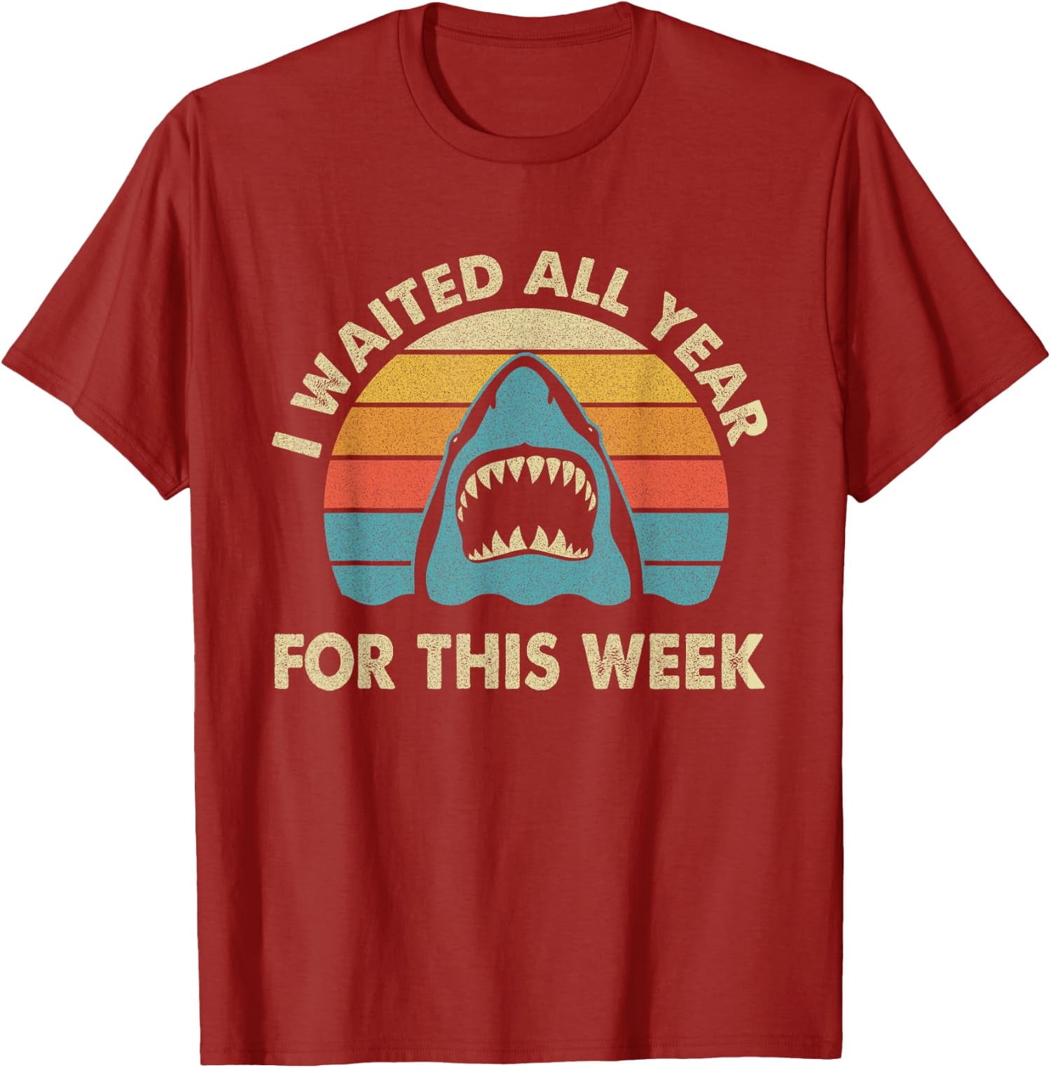 I Waited All Year For This Week - Shark Lover Ocean Unisex T-Shirt