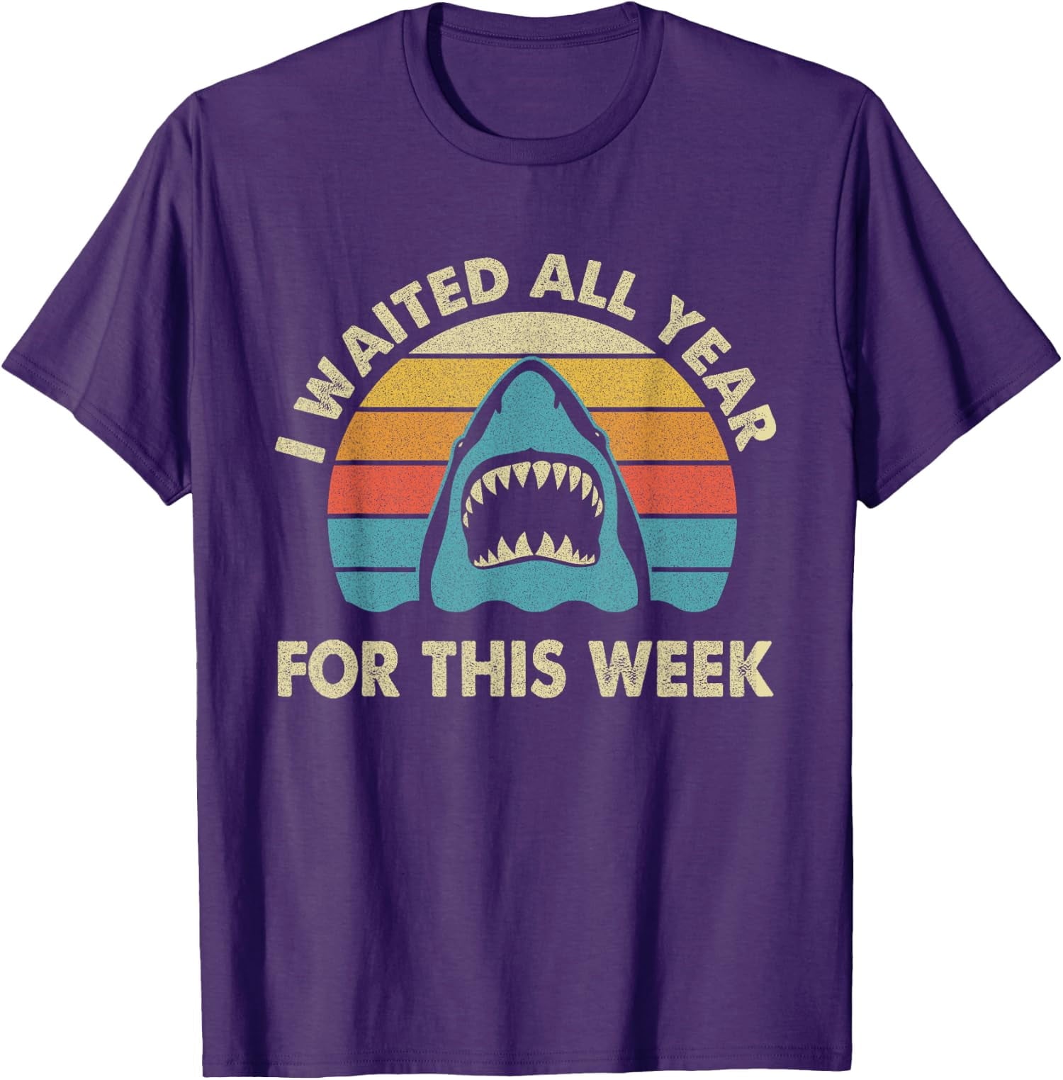 I Waited All Year For This Week - Shark Lover Ocean Unisex T-Shirt