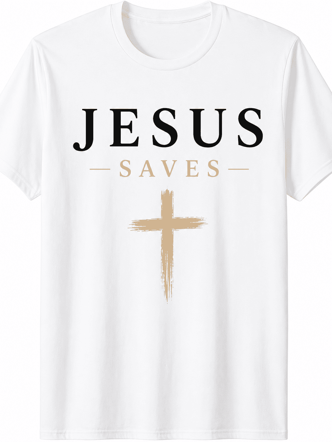 Jesus Saves Christian Cross T-Shirt for Men Women | Minimalist Faith Graphic Religious Tee Gift