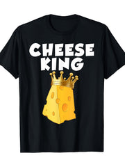 Men'S Fun Cheese Design T-Shirt Who Love Dairy Products And Cheese