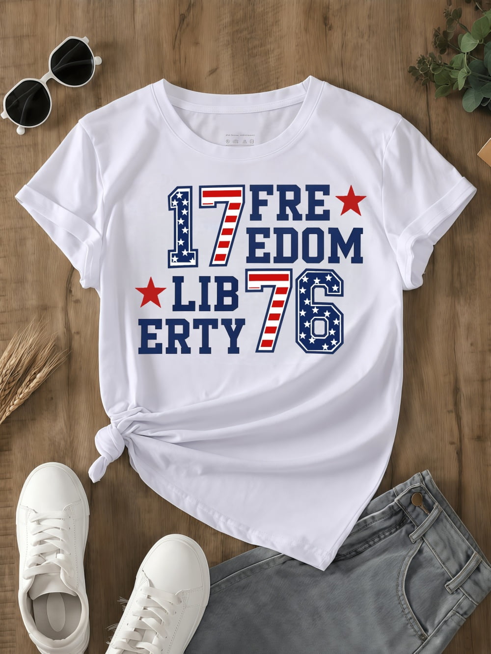 Men’s 1776 American Flag Graphic T-Shirt – Liberty Freedom Patriotic Casual Tee