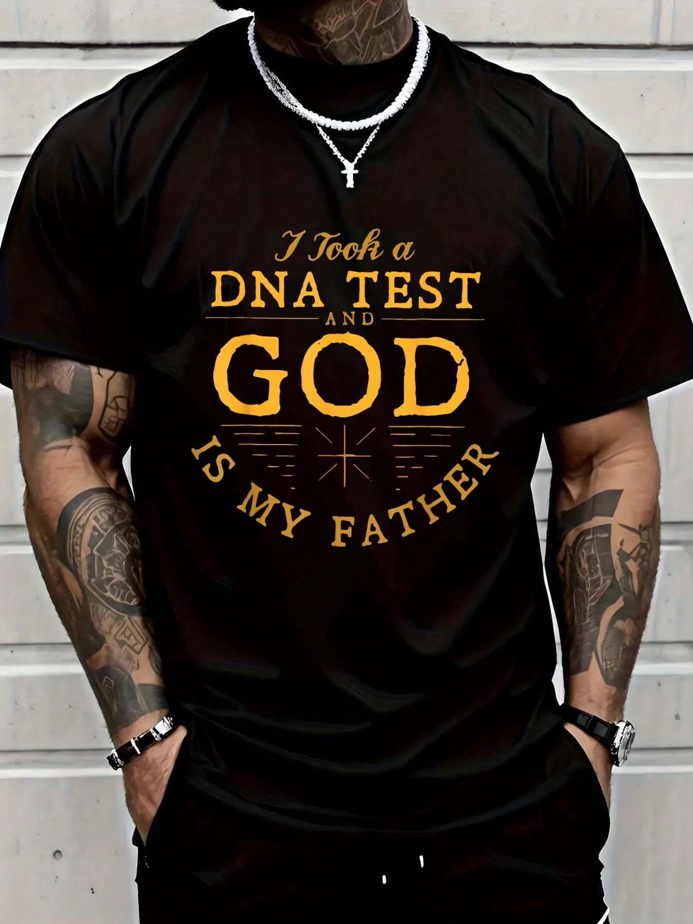 Men's Christian Graphic Tee Inspirational Faith Shirt Religious Letter Print Casual Crew Neck Short Sleeve T-Shirt Gift for Christian Men