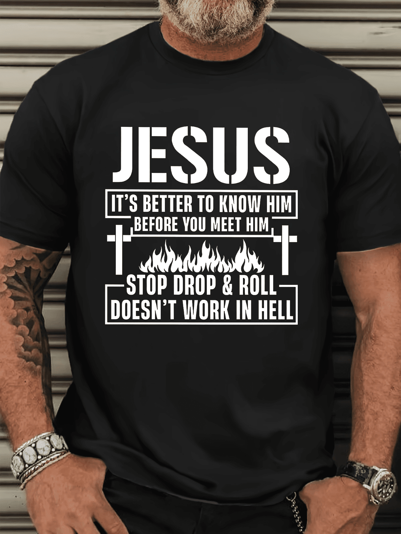 Men's Christian Humor T Shirt, Jesus Faith Graphic Tee, Funny Religious Quote Shirt, Casual Short Sleeve Cotton Top, Inspirational Gift For Believers