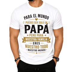 Men's Father's Day Spanish Graphic T-Shirt, Papa Family Appreciation Quote Tee, Short Sleeve Crew Neck Shirt