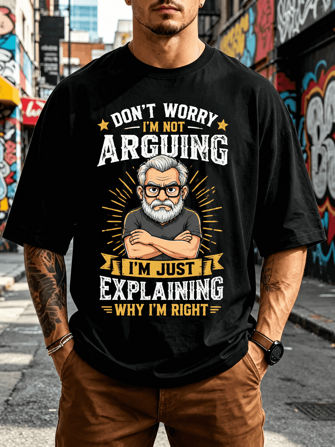 Men's Funny Graphic T-Shirt with Cartoon Grumpy Grandpa Print, Casual Crew Neck Short Sleeve Humor Tee, Soft Comfortable Breathable Everyday Shirt, Novelty Gift for Dad, Grandpa, Husband, Father's Da