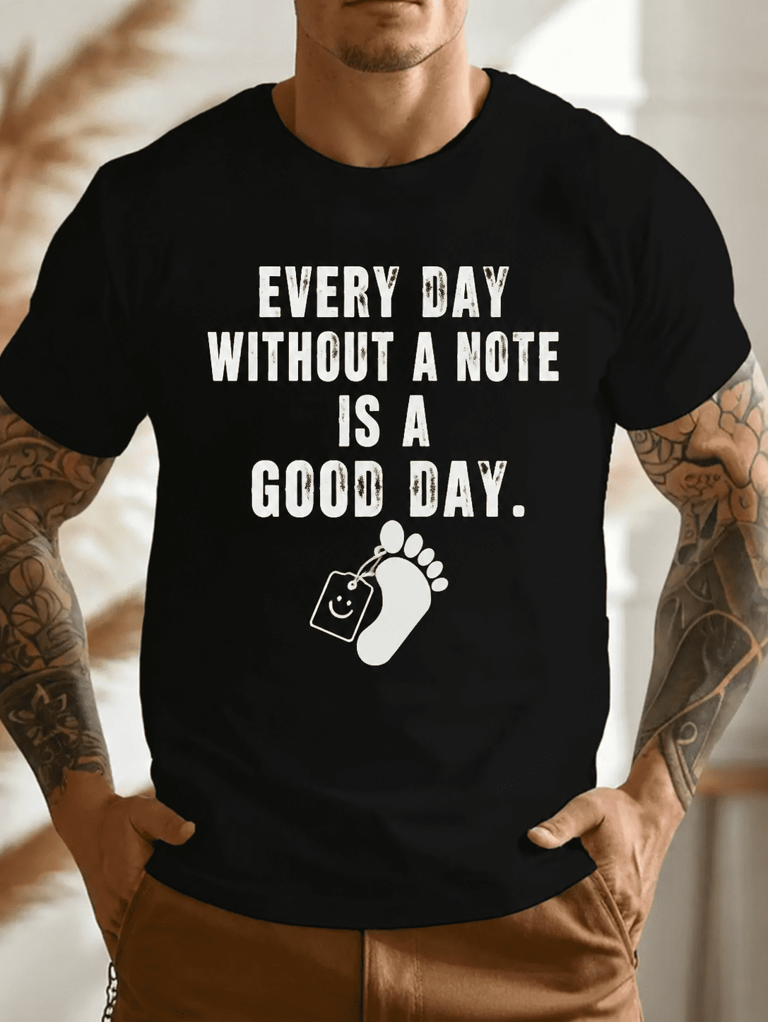 Men's Funny Saying T Shirt, Inspirational Quote Graphic Tee, Casual Short Sleeve Shirt, Minimalist Streetwear Top, Relaxed Fit Crewneck Shirt for Men