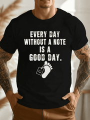 Men's Funny Saying T Shirt, Inspirational Quote Graphic Tee, Casual Short Sleeve Shirt, Minimalist Streetwear Top, Relaxed Fit Crewneck Shirt for Men