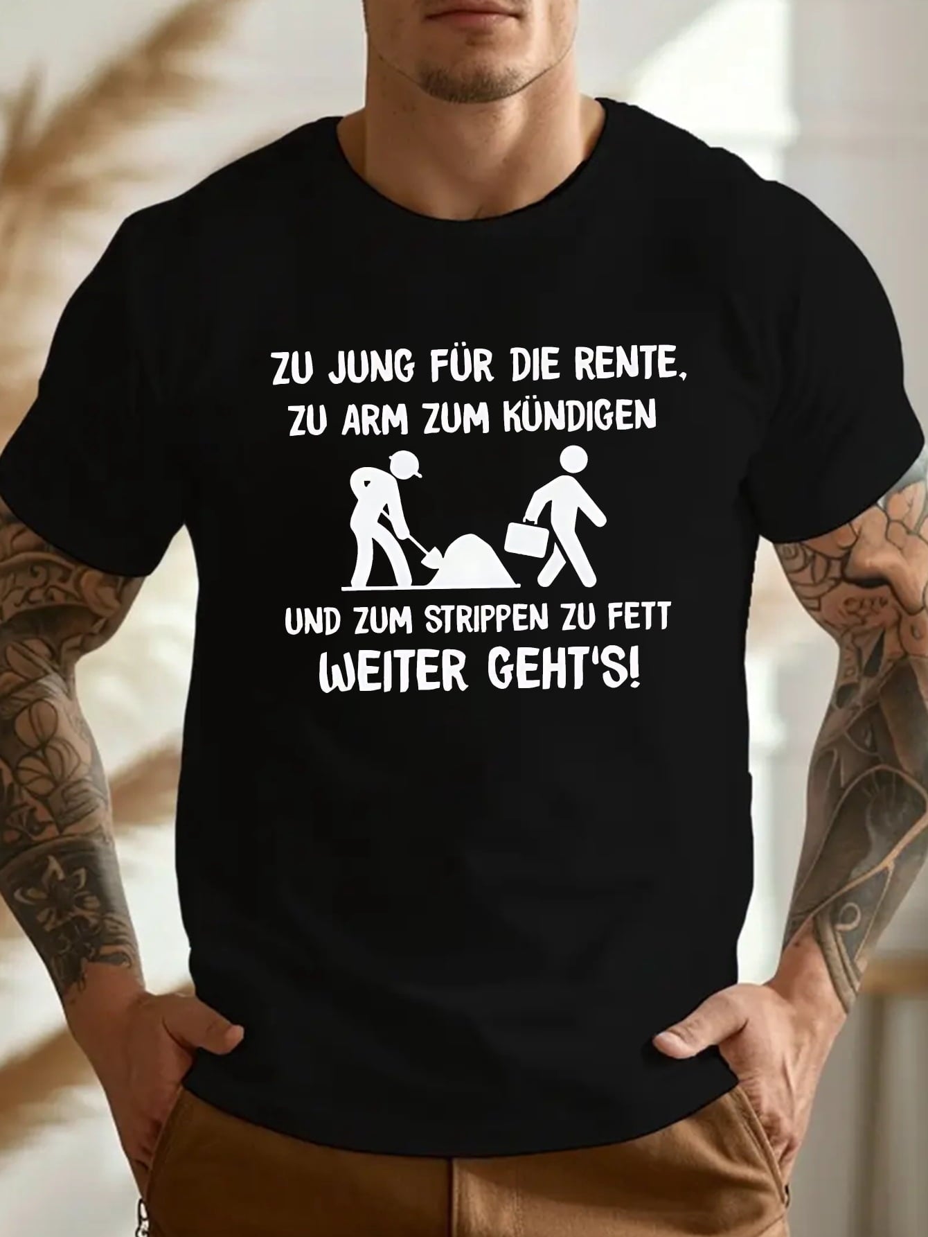 Men's Funny Work Graphic T Shirt Too Young To Retire Too Poor To Quit Humor Quote Print Casual Short Sleeve Crew Neck Tee