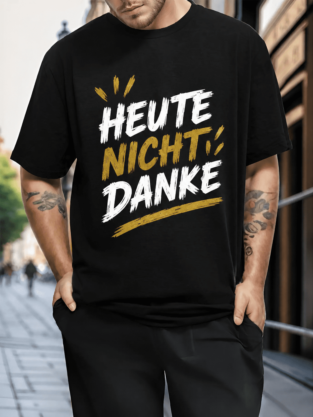 Men's Oversized Graphic T Shirt, Funny Quote Print Tee, Minimalist Streetwear Short Sleeve Shirt, Casual Everyday Fashion Top