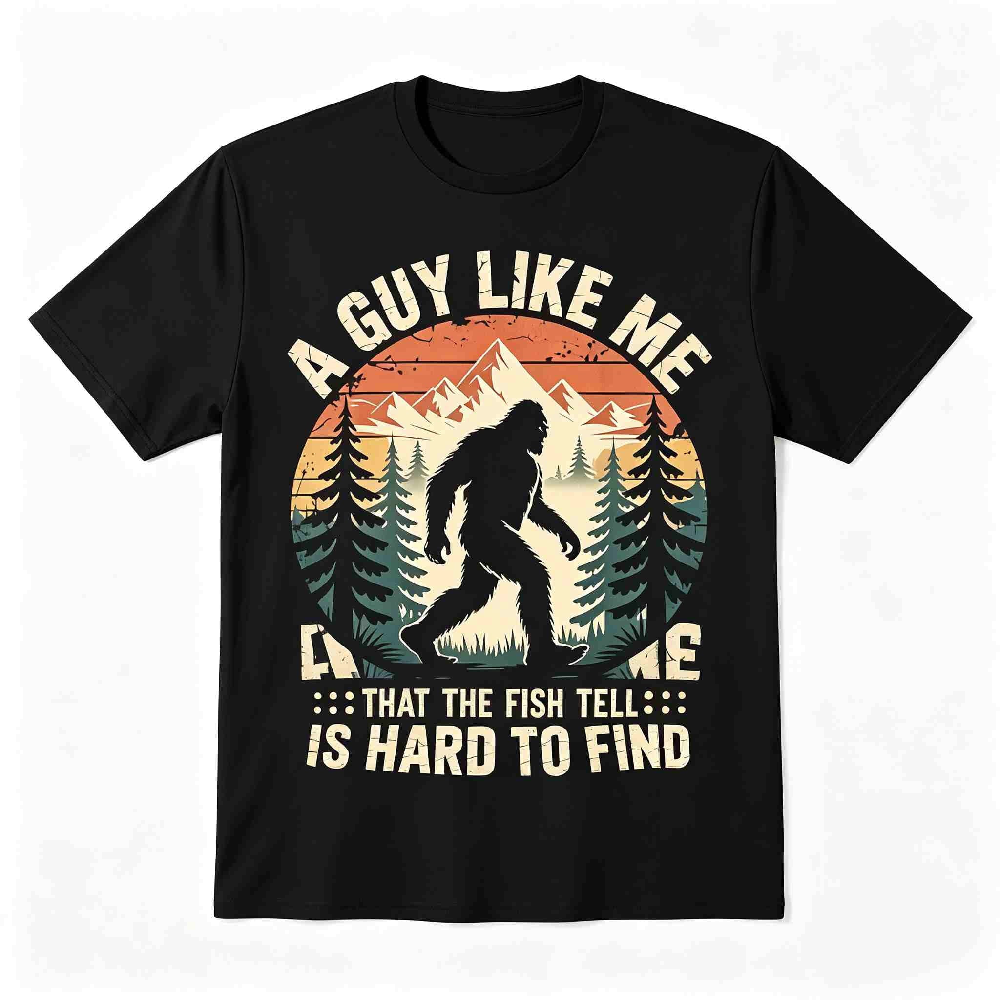 Men's Retro Chinese Text T-Shirt - "A Guy Like Me Is Hard to Find" Graphic Tee, Round Neck Casual Shirt Suitable for Gifts, Machine Washable, All-Season Outdoor Wear for, Digital Print