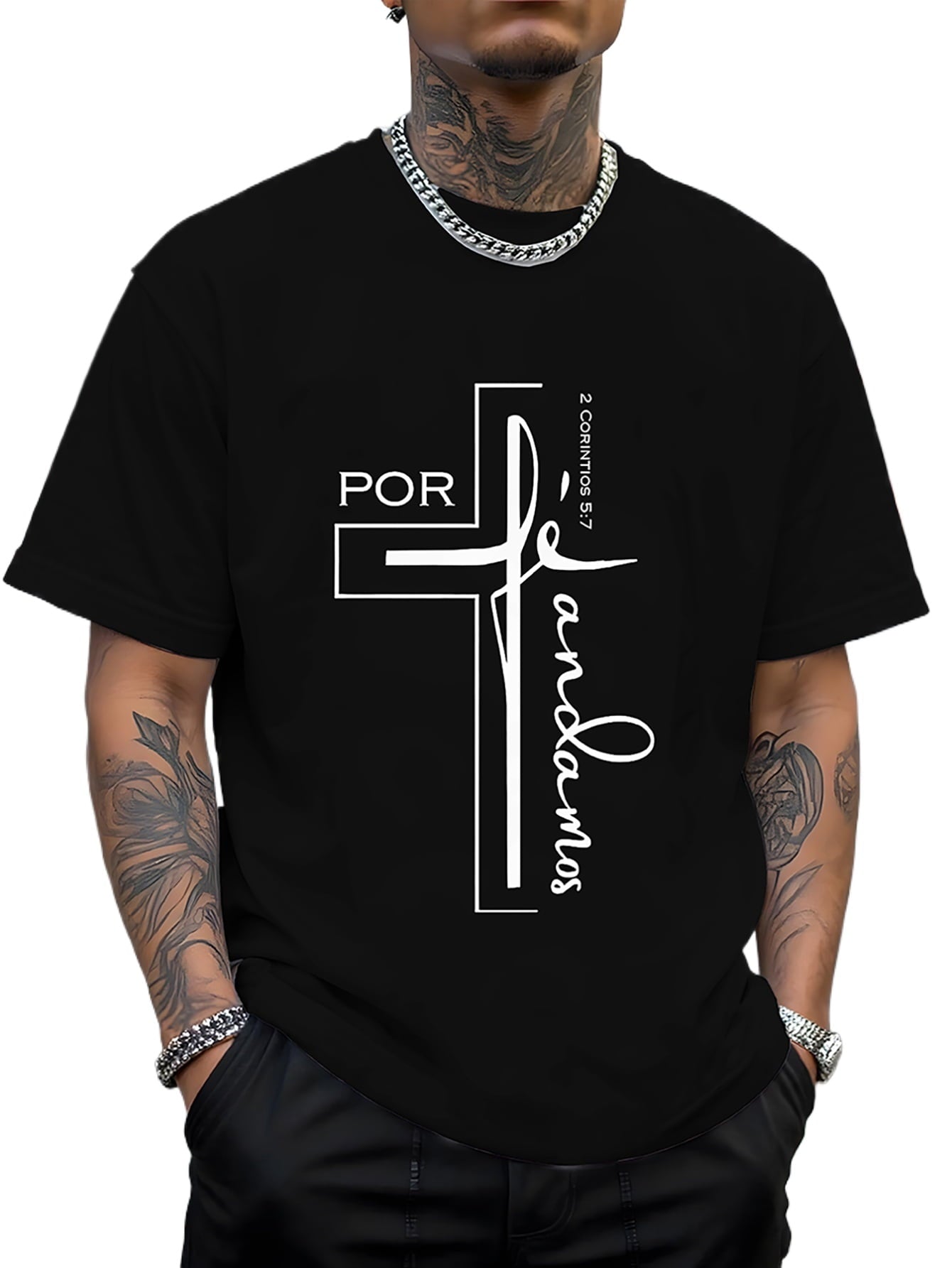 Men's T-Shirt - Casual Comfort, Breathable Short Sleeve Tee, Suitable for Summer Outdoor, Sports, and Casual Wear, Letter, Pattern