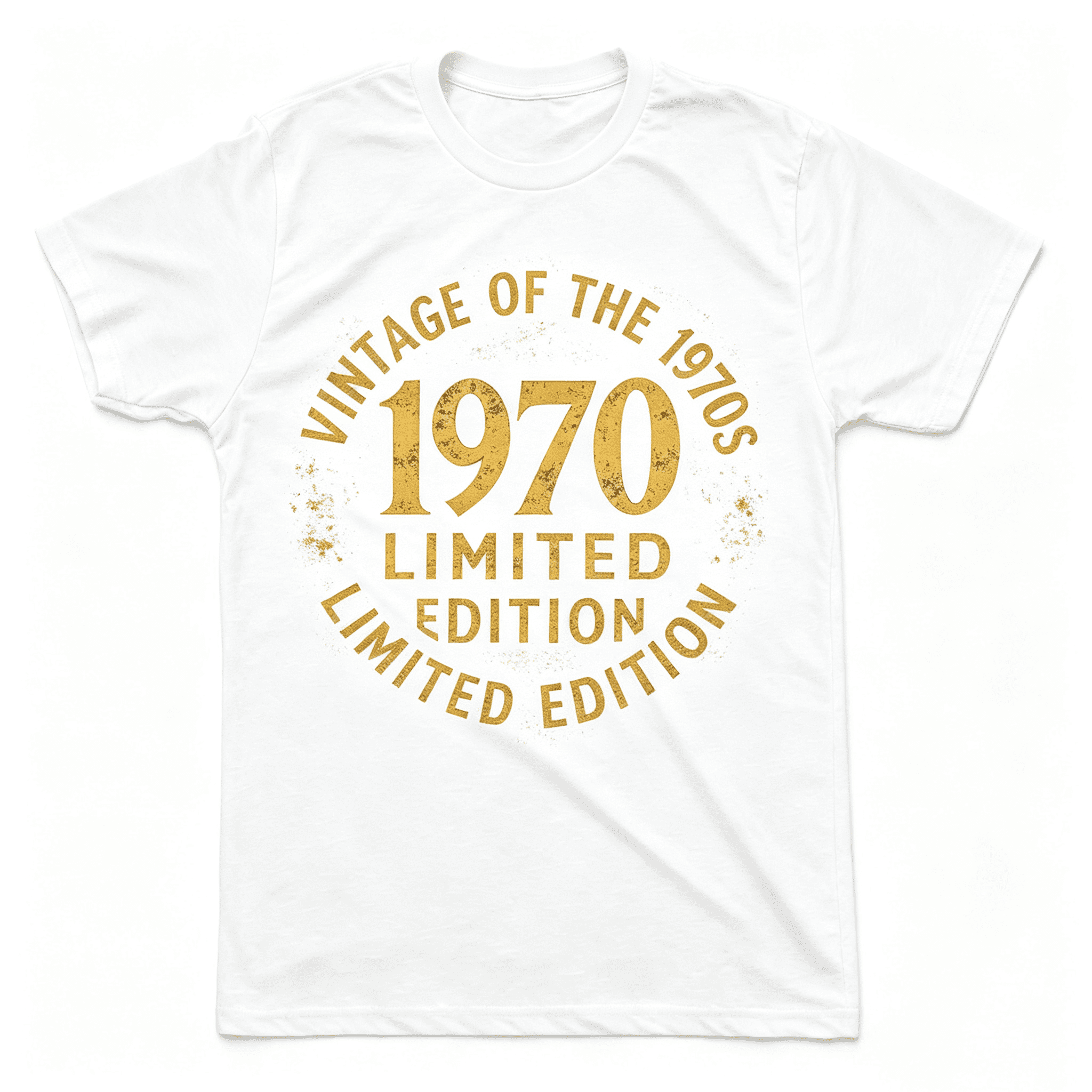 Men's Vintage 1970 Limited Edition Graphic T‑Shirt，Retro Fashion 1970 Theme Classic T-shirt for Guys，Soft Casual Classic Menswear Gift Top