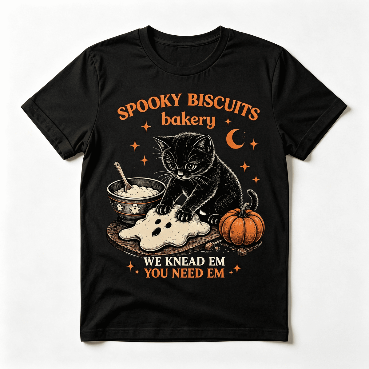 Men's & Women's Funny Halloween T-Shirt Retro Spooky Season Graphic Tee for Fall Parties Haunted Nights Holiday Events and Everyday Casual Wear