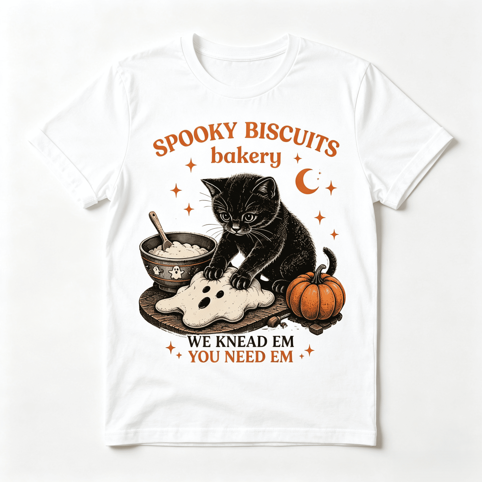 Men's & Women's Funny Halloween T-Shirt Retro Spooky Season Graphic Tee for Fall Parties Haunted Nights Holiday Events and Everyday Casual Wear