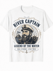 Motor Boat Captain Funny Boating Motorboating Lake T-Shirt With USA Local Heat Transfer Design