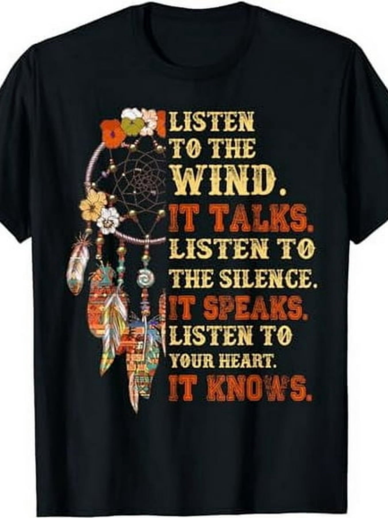 Native American Proverb Quotes T-Shirt | for Men And Women, 2026 Summer, Short-Sleeved, Printed, Crew Neck, Slight Stretch, Regular Fit, Vintage Style, Drawing Pattern