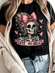 Pastel Goth T-Shirt Cute As Hell Skull Lover Baddie Top