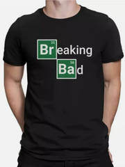 Men's T-Shirts Sign Vintage 100% Cotton Tees Short Sleeve B-Breaking Bad T Shirt Crewneck Clothes Summer Fashion Ins Tops