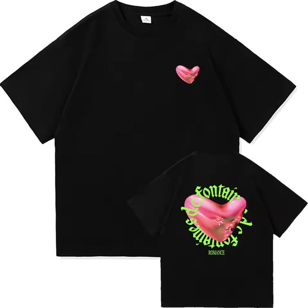 Romance Men Clothing Tee Shirt New in Top & Tees short sleeve Round Neck Printing Pullover T-Shirt