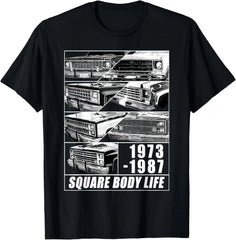1973-1987 Square TruckT-Shirt£¬100% cotton,car fans