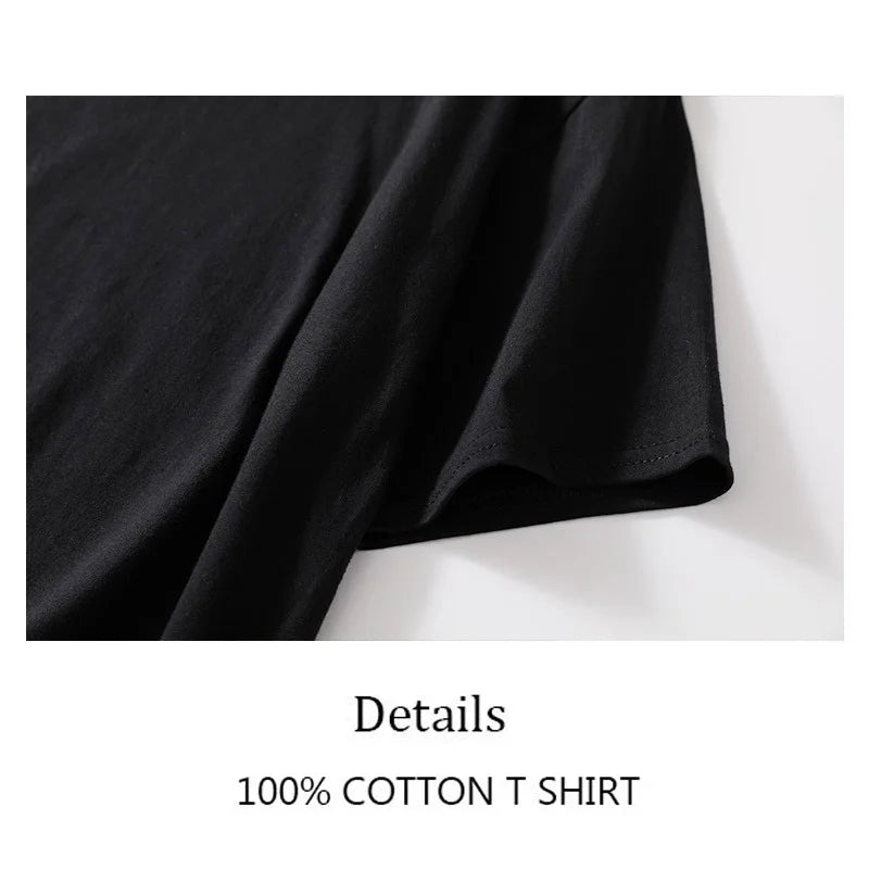 Men's T-shirt 100% Cotton Casual Funny Math Clock Print T Shirt for Men Short Sleeve T-shirt Male Tops