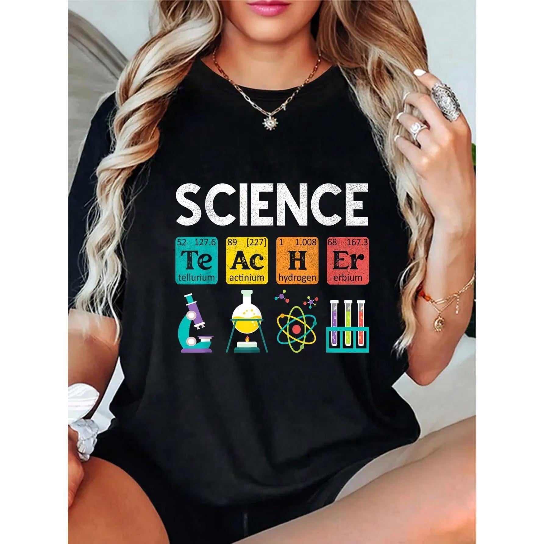 Science Teacher Chemistry Biology Physics Teacher Student T-Shirt Cotton Shirt