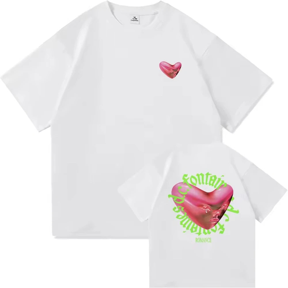 Romance Men Clothing Tee Shirt New in Top & Tees short sleeve Round Neck Printing Pullover T-Shirt
