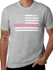 Summer t Shirts Girl Dad Father'S Day Dad Daughter, Dad of Girls Outnumbered T-Shirt Adult Men'S Loose And Comfortable Cotton