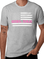 Summer t Shirts Girl Dad Father'S Day Dad Daughter, Dad of Girls Outnumbered T-Shirt Adult Men'S Loose And Comfortable Cotton